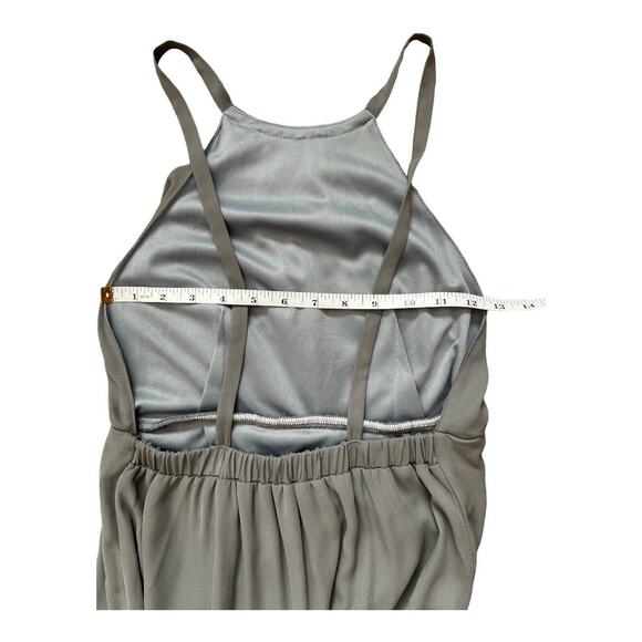 Show Me Your Mumu Halter Dress Womens Medium Amanda Maxi Gray Bridesmaid Event - Picture 7 of 11